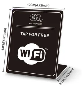 NFC Wi-Fi Share Card & Stand – One-Tap Guest Wi-Fi Access
