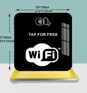 NFC Wi-Fi Share Card & Stand – One-Tap Guest Wi-Fi Access